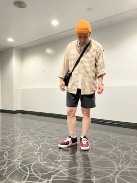 「アイテム（ニットキャップ/ビーニー）」を使った、kstyle078さん（メンズ・164cm）の秋コーディネート