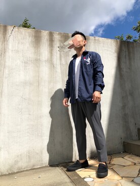 「melple（メイプル）のアイテム」を使った、kstyle078さん（メンズ・164cm）の秋コーディネート