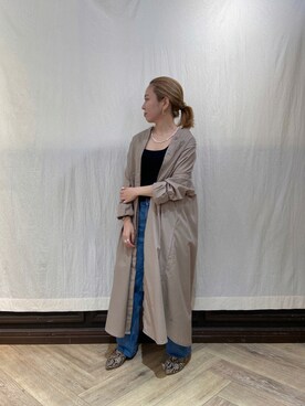 「prose verse（プロズヴェール）のアイテム（シャツワンピース）」を使った、takashimaさん（レディース・152cm）の秋コーディネート