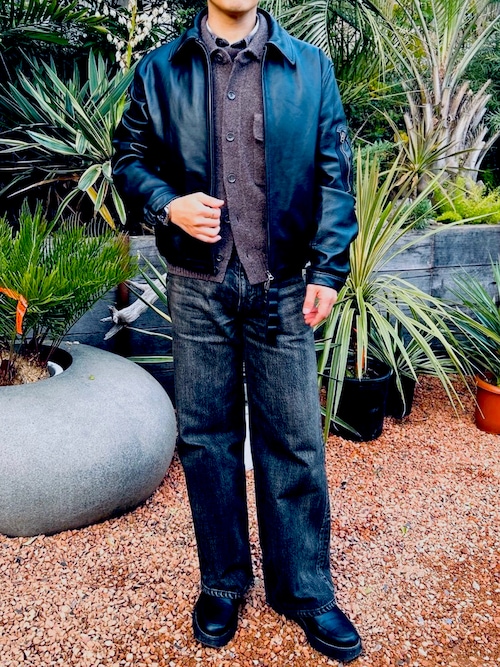 LIDNM（リドム）の「French Pilot Leather Jacket（ブルゾン）」 - WEAR