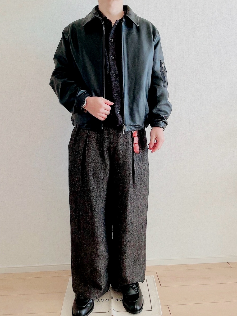 LIDNM（リドム）の「French Pilot Leather Jacket（ブルゾン）」 - WEAR