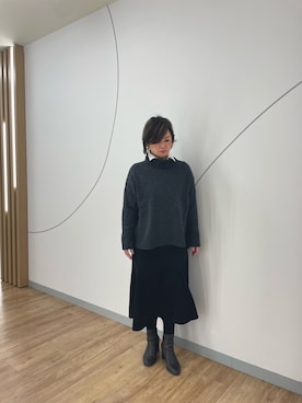 「NARACAMICIE（ナラカミーチェ）のアイテム（シャツ/ブラウス）」を使った、a1128aさん（レディース・157cm）の冬コーディネート