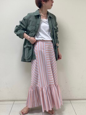 「コーディネート」｜「アイテム（ブルゾン）」を使った、Rie Millerさん（レディース・160cm）の冬コーディネート