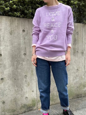 「NOLLEY’S（ノーリーズ）のアイテム（ニット/セーター）」を使った、Rie Millerさん（レディース・160cm）の秋コーディネート