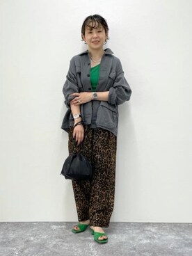 「コーディネート」｜「アイテム（ブルゾン）」を使った、Rie Millerさん（レディース・160cm）の春コーディネート