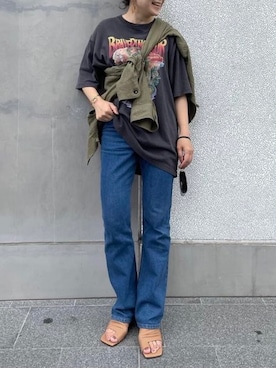 「Rie Miller（リエミラー）のアイテム（ブルゾン）」を使った、Rie Millerさん（レディース・160cm）の夏コーディネート