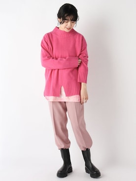 Rie Millerさん(レディース・160cm)の冬コーディネート