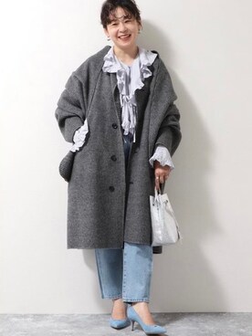 Rie Millerさん（レディース・160cm）の冬コーディネート