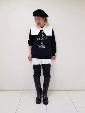 Rie Millerさん（レディース・160cm）の秋コーディネート