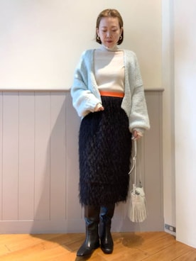 Rie Millerさん（レディース・160cm）の冬コーディネート