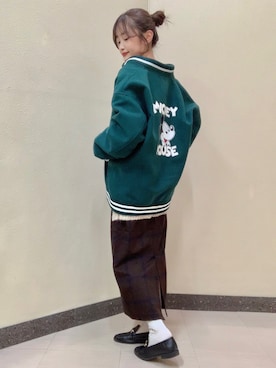 「AMERICAN HOLIC」｜「アイテム（スタジャン）」を使った、sayaka..さん（レディース・156cm）の秋コーディネート