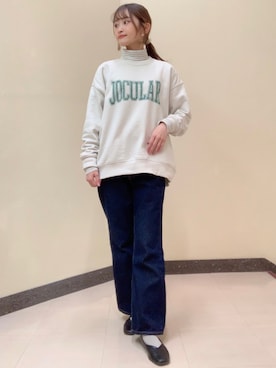 「タートル」｜「アイテム（スウェット）」を使った、sayaka..さん（レディース・156cm）の冬コーディネート