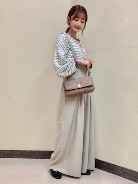 「キャメル」｜「アイテム（オールインワン・サロペット）」を使った、sayaka..さん（レディース・156cm）の秋コーディネート