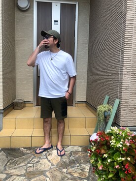 「CALEE（キャリー）のアイテム（アクセサリー）」を使った、masa5715さん（メンズ・172cm）の夏コーディネート
