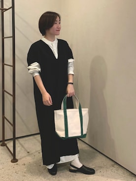 「HARUTA」｜「アイテム（ワンピース/ドレス）」を使った、HARUKAさん（レディース・149cm）の秋コーディネート