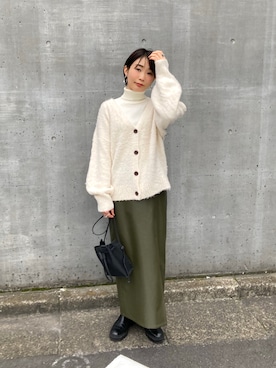 「RAY CASSIN（レイカズン）のアイテム（スカート）」を使った、Yukiさん（レディース・161cm）の冬コーディネート