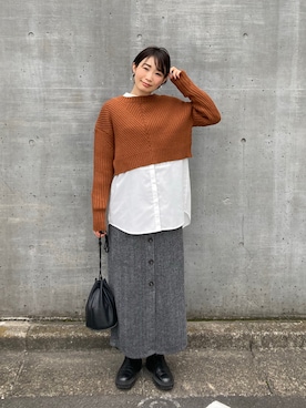 「VICE VERSA（バイスバース）のアイテム」を使った、Yukiさん（レディース・161cm）の冬コーディネート