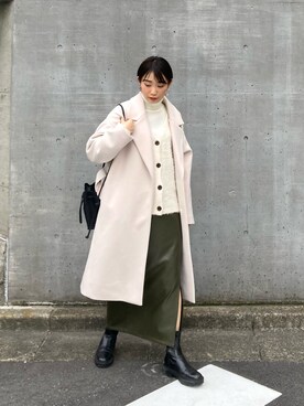 「RAY CASSIN（レイカズン）のアイテム（その他アウター）」を使った、Yukiさん（レディース・161cm）の冬コーディネート