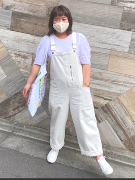「ぽっちゃりコーデ」｜「アイテム（オールインワン・サロペット）」を使った、ayako.0703さん（レディース・168cm）の夏コーディネート