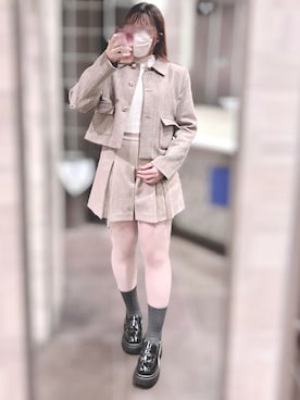 「ZARA（ザラ）のアイテム（テーラードジャケット）」を使った、𝑴 ❤︎.*さん（レディース・162cm）の秋コーディネート