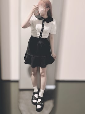 「axes femme（アクシーズファム）のアイテム（パンツ）」を使った、𝑴 ❤︎.*さん（レディース・162cm）の夏コーディネート