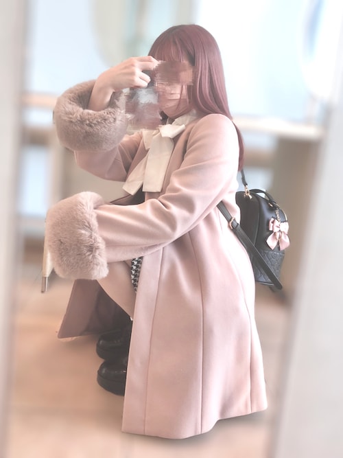 evelyn ショートダッフルコート　ピンク evelyn ショートダッフルコート ピンク