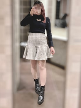 「甘辛mix」｜𝑴 ❤︎.*さん（レディース・162cm）の冬コーディネート