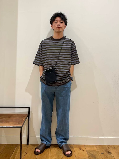 リネンブレンドデニム イージートラウザー