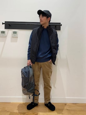 「アイテム（ダウンベスト）」を使った、みやさんさん（メンズ・171cm）の冬コーディネート