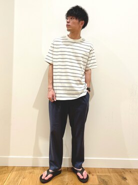 「OOFOS（ウーフォス）のOOFOS　Ooriginal（サンダル）」を使った、みやさんさん（メンズ・171cm）の夏コーディネート