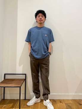 「DANTON」｜みやさんさん（メンズ・171cm）の春コーディネート