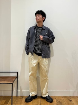「DANTON」｜みやさんさん（メンズ・171cm）の春コーディネート