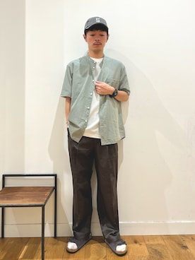 「BIRKENSTOCK（ビルケンシュトック）のアイテム」を使った、みやさんさん（メンズ・171cm）の夏コーディネート