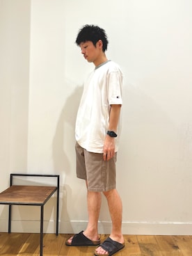 「Champion（チャンピオン）のアイテム」を使った、みやさんさん（メンズ・171cm）の夏コーディネート