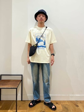 「KEEN（キーン）のアイテム」を使った、みやさんさん（メンズ・171cm）の夏コーディネート