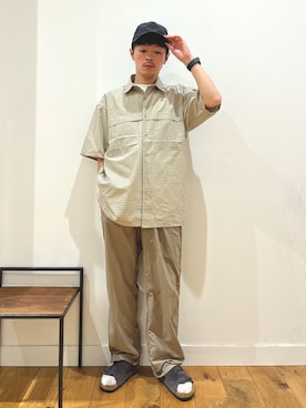 「BIRKENSTOCK（ビルケンシュトック）のアイテム」を使った、みやさんさん（メンズ・171cm）の夏コーディネート
