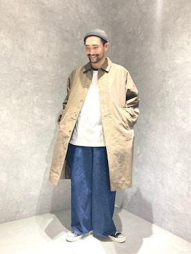 「アイテム（ステンカラーコート）」を使った、hotokun0111さん（メンズ・173cm・30代）の秋コーディネート