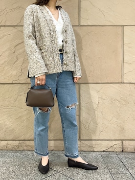 「バック」｜「アイテム（ジャケット/アウター）」を使った、katayoさん（レディース・165cm）の秋コーディネート