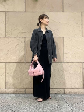 「アイテム（デニムジャケット）」を使った、katayoさん（レディース・166cm）の夏コーディネート