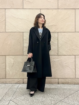 「アイテム（チェスターコート）」を使った、katayoさん（レディース・166cm）の秋コーディネート