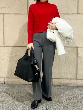 「URBAN RESEARCH ROSSO WOMEN（アーバンリサーチ　ロッソ）のアイテム（ニット/セーター）」を使った、katayoさん（レディース・166cm）の冬コーディネート