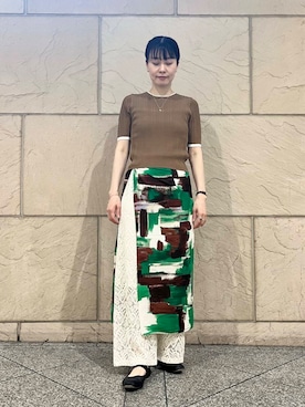 「初夏のお出掛けコーデ」｜「アイテム（アクセサリー）」を使った、katayoさん（レディース・166cm）の春コーディネート