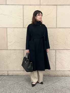 「アイテム（その他アウター、ブラック系）」を使った、katayoさん（レディース・166cm）の秋コーディネート