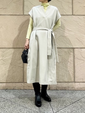 「URBAN RESEARCH ROSSO WOMEN（アーバンリサーチ　ロッソ）のアイテム（ブーツ）」を使った、katayoさん（レディース・166cm）の冬コーディネート