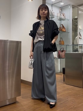 「バック」｜「アイテム（ジャケット/アウター）」を使った、katayoさん（レディース・166cm）の春コーディネート