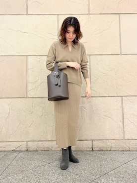 「F by ROSSO（エフバイロッソ）のアイテム」を使った、katayoさん（レディース・166cm）の秋コーディネート