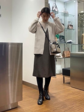 「URBAN RESEARCH ROSSO WOMEN（アーバンリサーチ　ロッソ）のアイテム（ジャンパースカート）」を使った、katayoさん（レディース・166cm）の秋コーディネート