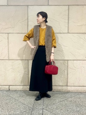 「Aラインスカート」｜katayoさん（レディース・166cm）の秋コーディネート