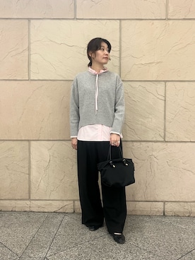 「アイテム（トートバッグ）」を使った、katayoさん（レディース・166cm）の秋コーディネート