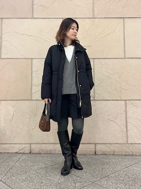 「アイテム（ハンドバッグ）」を使った、katayoさん（レディース・166cm）の冬コーディネート